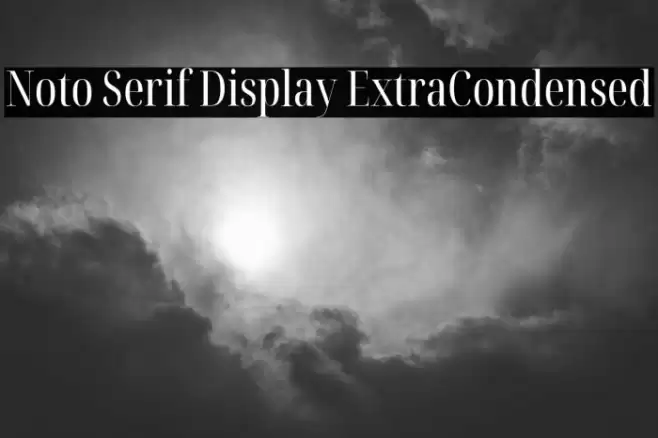 Noto Serif Display ExtraCondensed Font examples