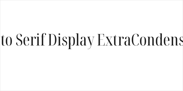 Noto Serif Display ExtraCondensed Logo