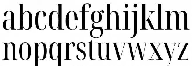Noto Serif Display ExtraCondensed Schriftart Kleinbuchstaben