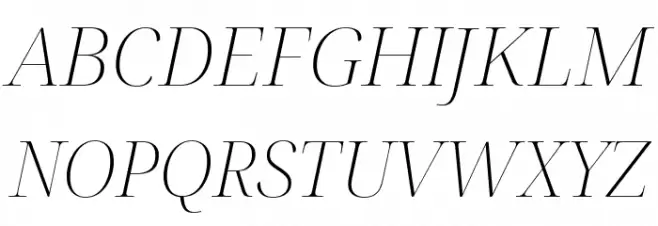 Noto Serif Display ExtraLight Italic Fuentes MAYÚSCULAS
