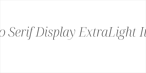 Noto Serif Display ExtraLight Italic Logo