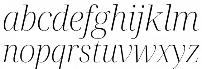 Noto Serif Display ExtraLight Italic 字体 小写