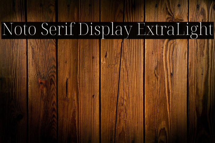 Noto Serif Display ExtraLight Example 1