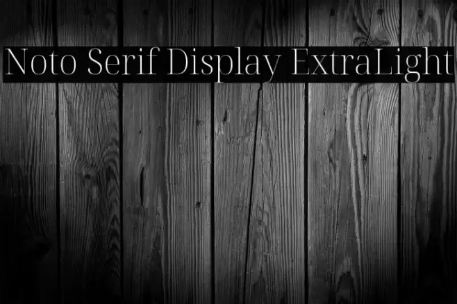 Noto Serif Display ExtraLight Font examples