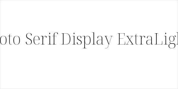 Noto Serif Display ExtraLight Logo