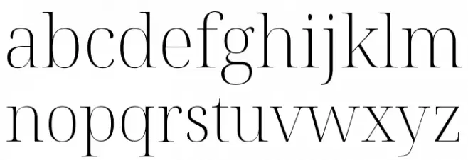 Noto Serif Display ExtraLight Шрифта строчной