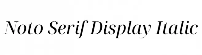 Noto Serif Display Italic  フリーフォントのダウンロード