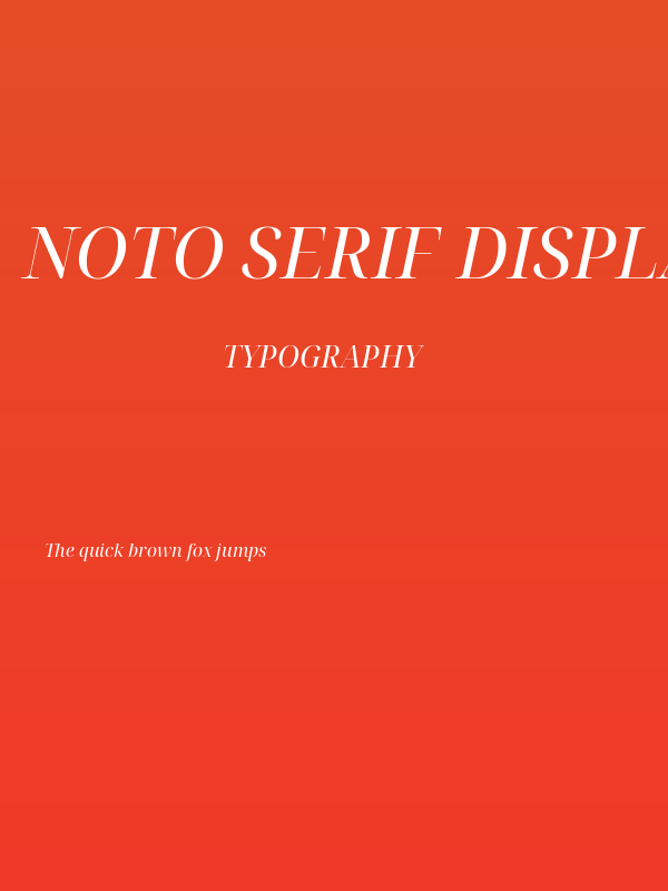 Noto Serif Display Italic Poster