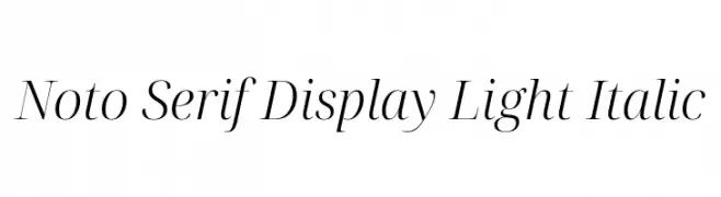 Noto Serif Display Light Italic  baixar fontes gratis