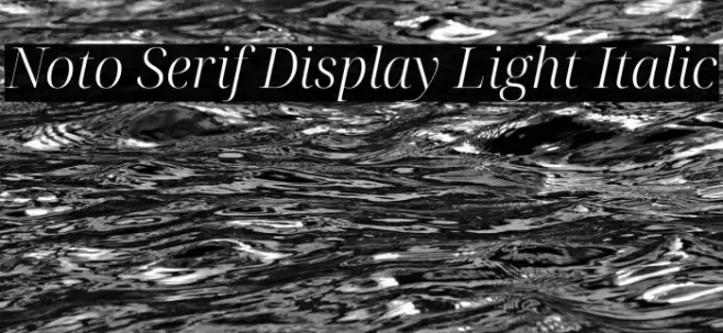 Noto Serif Display Light Italic Example 3
