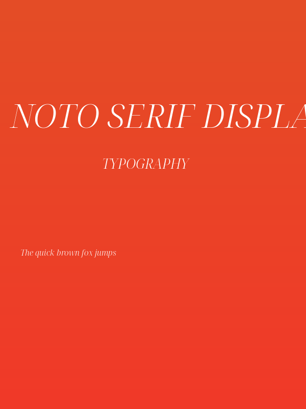 Noto Serif Display Light Italic Poster