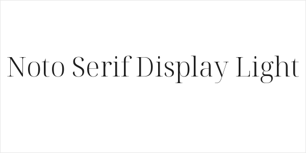 Noto Serif Display Light Logo