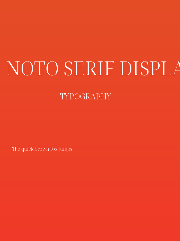 Noto Serif Display Light Poster