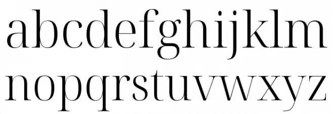 Noto Serif Display Light फ़ॉन्ट लोअरकेस
