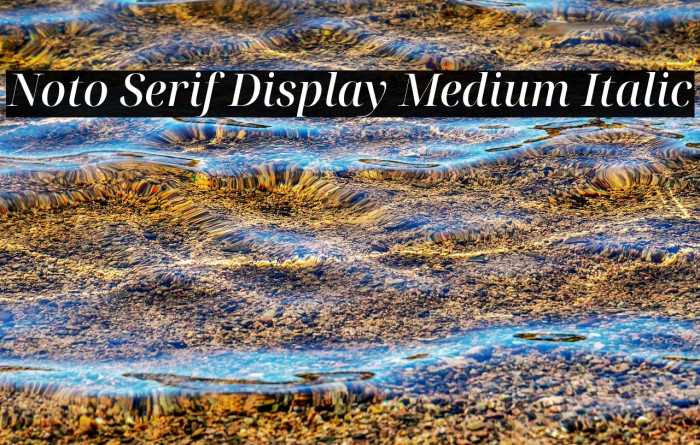 Noto Serif Display Medium Italic Font examples