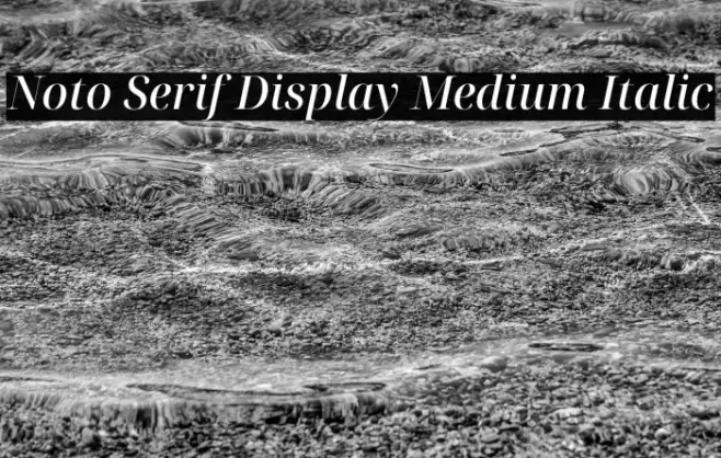 Noto Serif Display Medium Italic Example 2