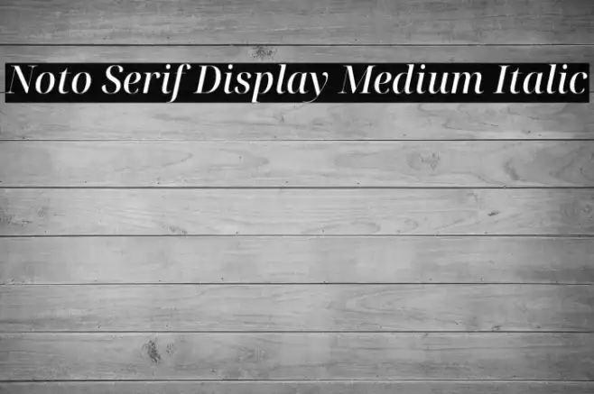 Noto Serif Display Medium Italic Example 3