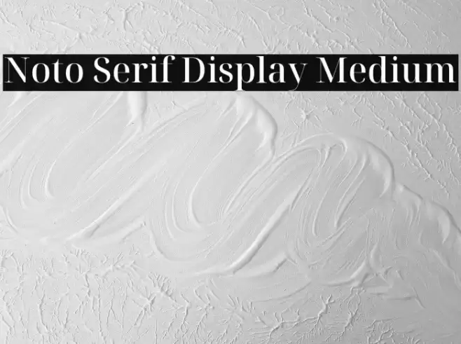 Noto Serif Display Medium Font examples
