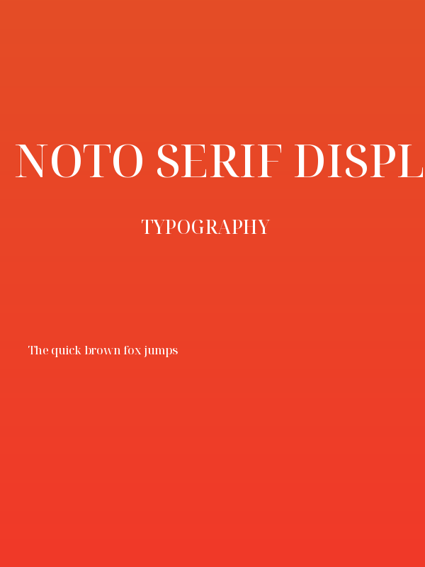 Noto Serif Display Medium Poster