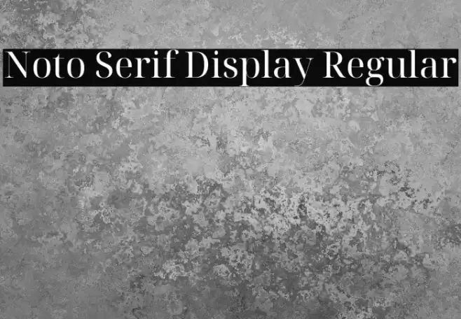 Noto Serif Display Regular Font examples