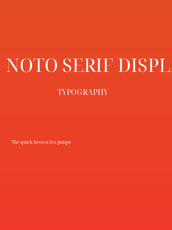 Noto Serif Display Regular Poster