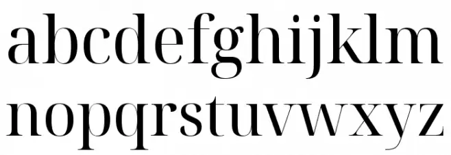Noto Serif Display Regular फ़ॉन्ट लोअरकेस
