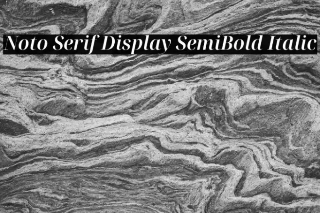 Noto Serif Display SemiBold Italic Font examples