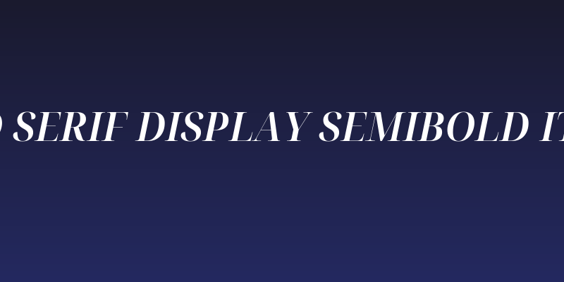 Noto Serif Display SemiBold Italic Social Header
