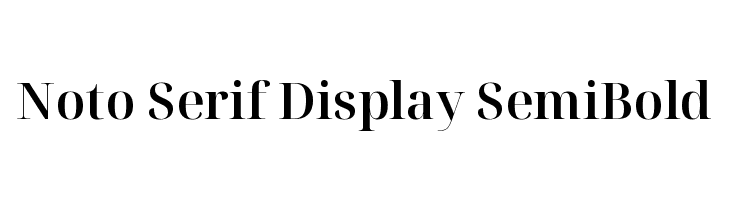 Noto Serif Display SemiBold  Frei Schriftart Herunterladen