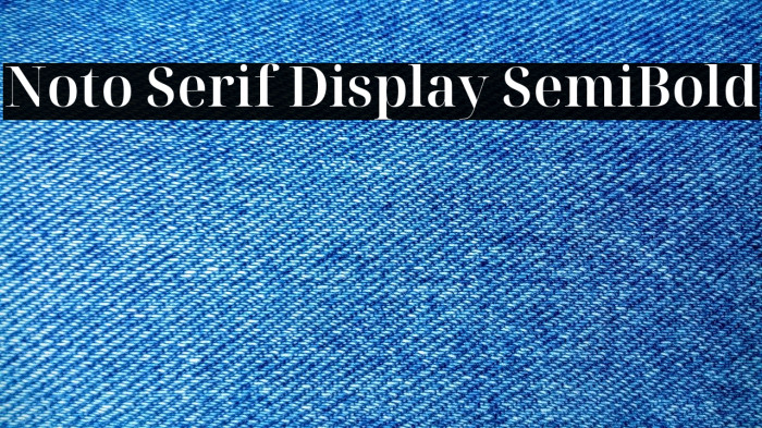 Noto Serif Display SemiBold Font examples