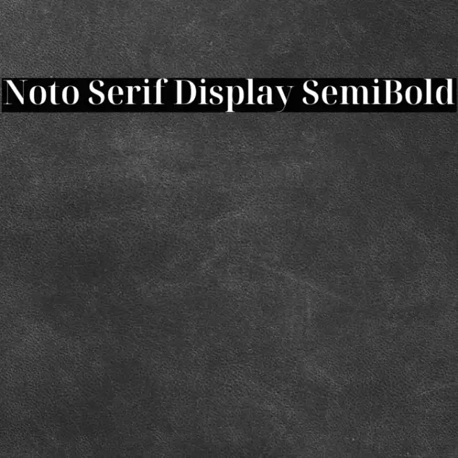 Noto Serif Display SemiBold Example 3