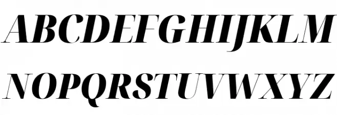Noto Serif Display SemiCondensed Black Italic Caratteri MAIUSCOLE