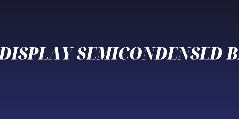 Noto Serif Display SemiCondensed Black Italic Social Header