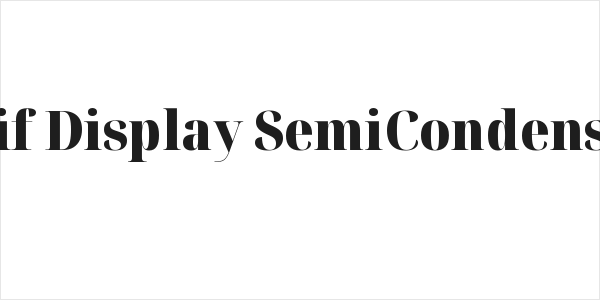 Noto Serif Display SemiCondensed Black Logo