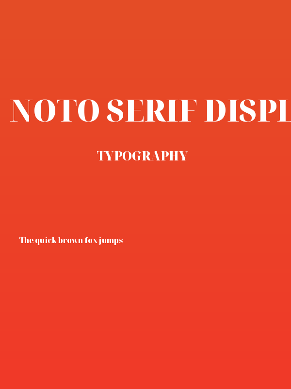 Noto Serif Display SemiCondensed Black Poster