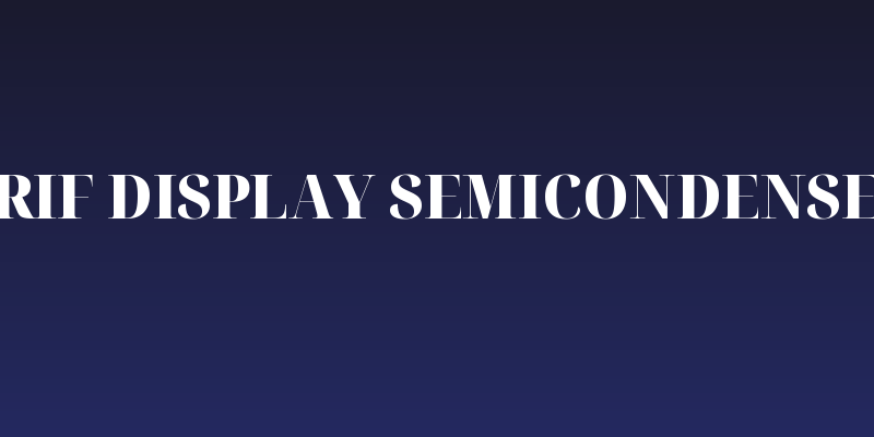 Noto Serif Display SemiCondensed Black Social Header