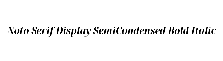 Noto Serif Display SemiCondensed Bold Italic  font caratteri gratis
