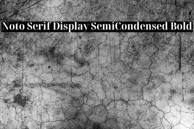 Noto Serif Display SemiCondensed Bold Font examples