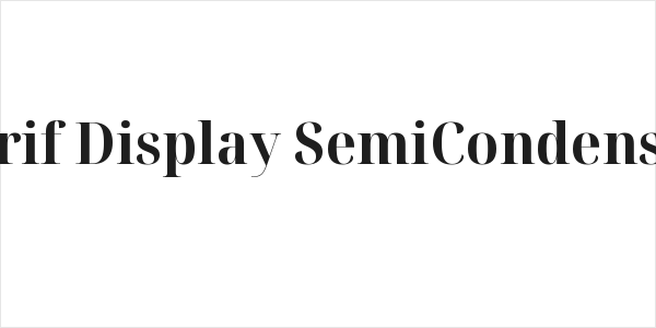 Noto Serif Display SemiCondensed Bold Logo