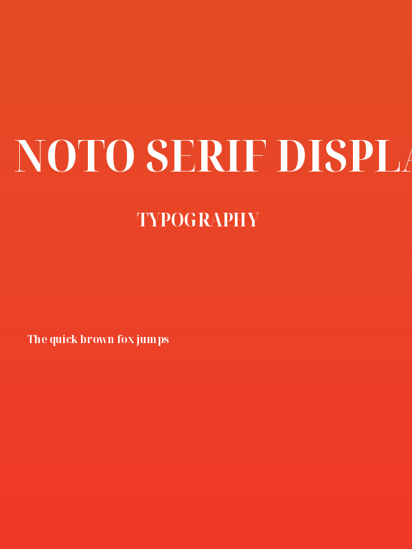 Noto Serif Display SemiCondensed Bold Poster