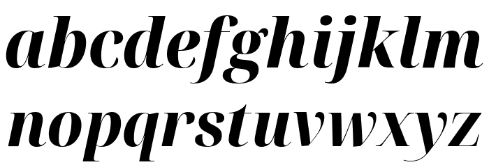 Noto Serif Display SemiCondensed ExtraBold Italic Font LOWERCASE