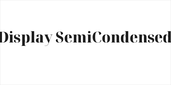 Noto Serif Display SemiCondensed ExtraBold Logo