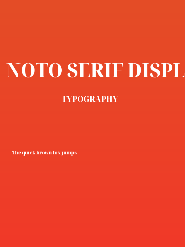 Noto Serif Display SemiCondensed ExtraBold Poster