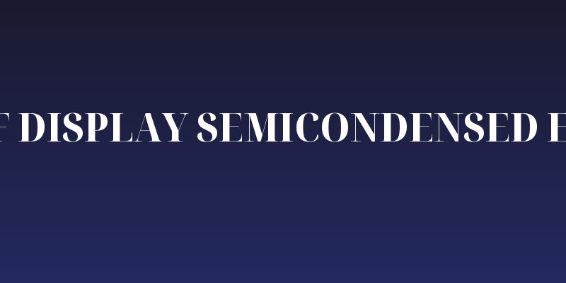 Noto Serif Display SemiCondensed ExtraBold Social Header