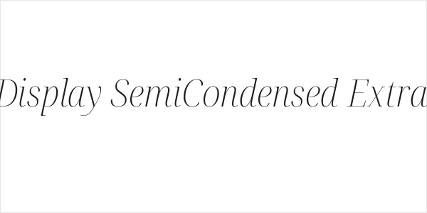 Noto Serif Display SemiCondensed ExtraLight Italic Logo