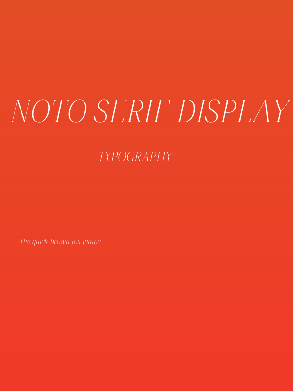 Noto Serif Display SemiCondensed ExtraLight Italic Poster