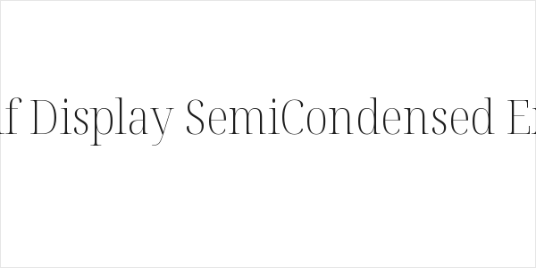 Noto Serif Display SemiCondensed ExtraLight Logo