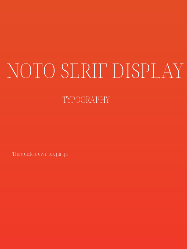 Noto Serif Display SemiCondensed ExtraLight Poster