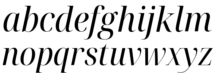 Noto Serif Display SemiCondensed Italic Font LOWERCASE