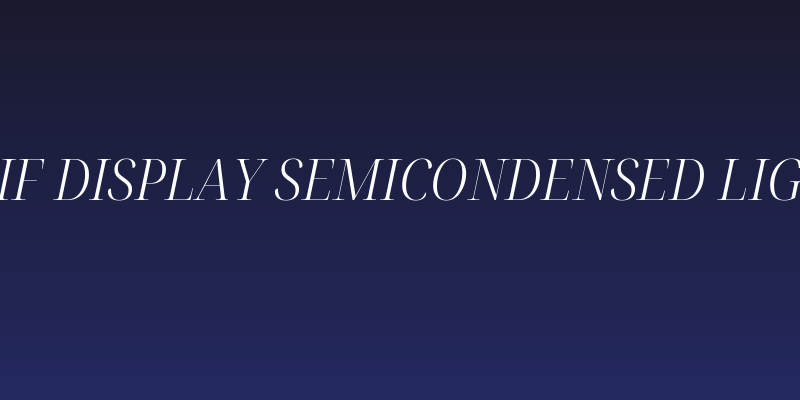 Noto Serif Display SemiCondensed Light Italic Social Header